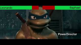 TMNT (2007) Leo vs Raph/The Nightwatcher With Healthbars