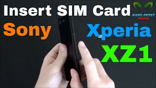 Sony Xperia XZ1 Insert The SIM Card Resimi