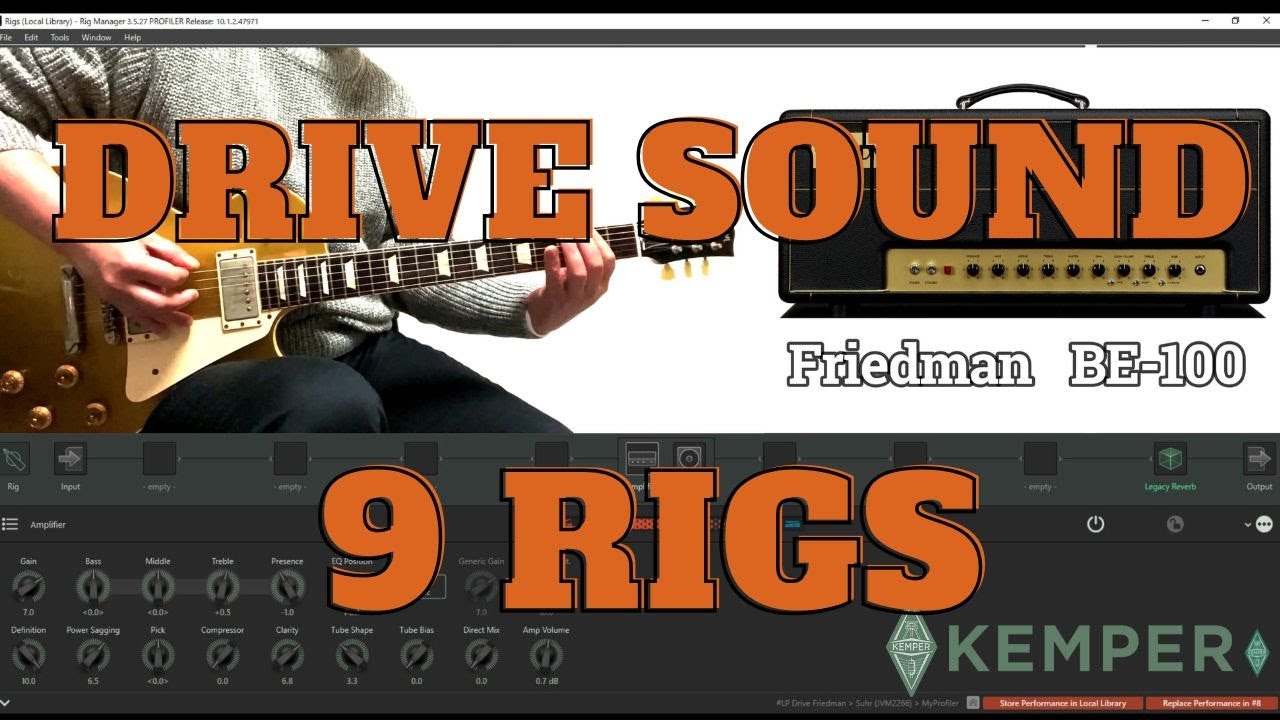 KEMPER Rigs 【Drive Sound】 : Comparison of 9 Iconic Amplifier Rigs ...