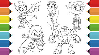 Teen Titans Go Coloring Pages | Starfire, Robin, Cyborg, Raven & Beast Boy Teen Titans Go Coloring Pages | Starfire, Robin, Cyborg, Raven & Beast Boy