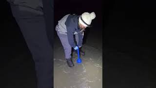 Razor Clamming on Long Beach, WA #longbeachwa #washingtonstate #clamdigging