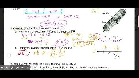 1.3 Use Midpoint and Distance Formulas Video Lesson Geometry