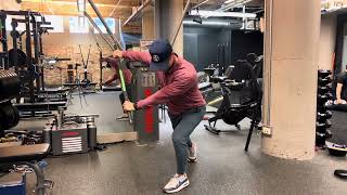 Lunge Position Cable Chop Pattern