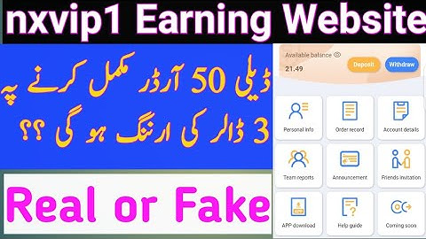 nxvip1 New earning website || Nxvip1 Real or Fake || Best order grabbing app || Withdraw Proof