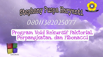 Stephany Puspa Haryanti II 08011382025077 II Program Void Rekursif Faktorial, Pangkat, dan Fibonacci