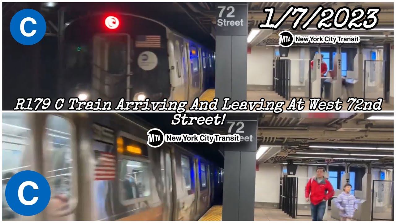 MTA New York City | R179 C Train Arriving and Leaving West 72th Street ...