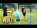 JOUER AU FOOT AVEC UN BALLON DE RUGBY !!! ( EFFET DE MALADE )