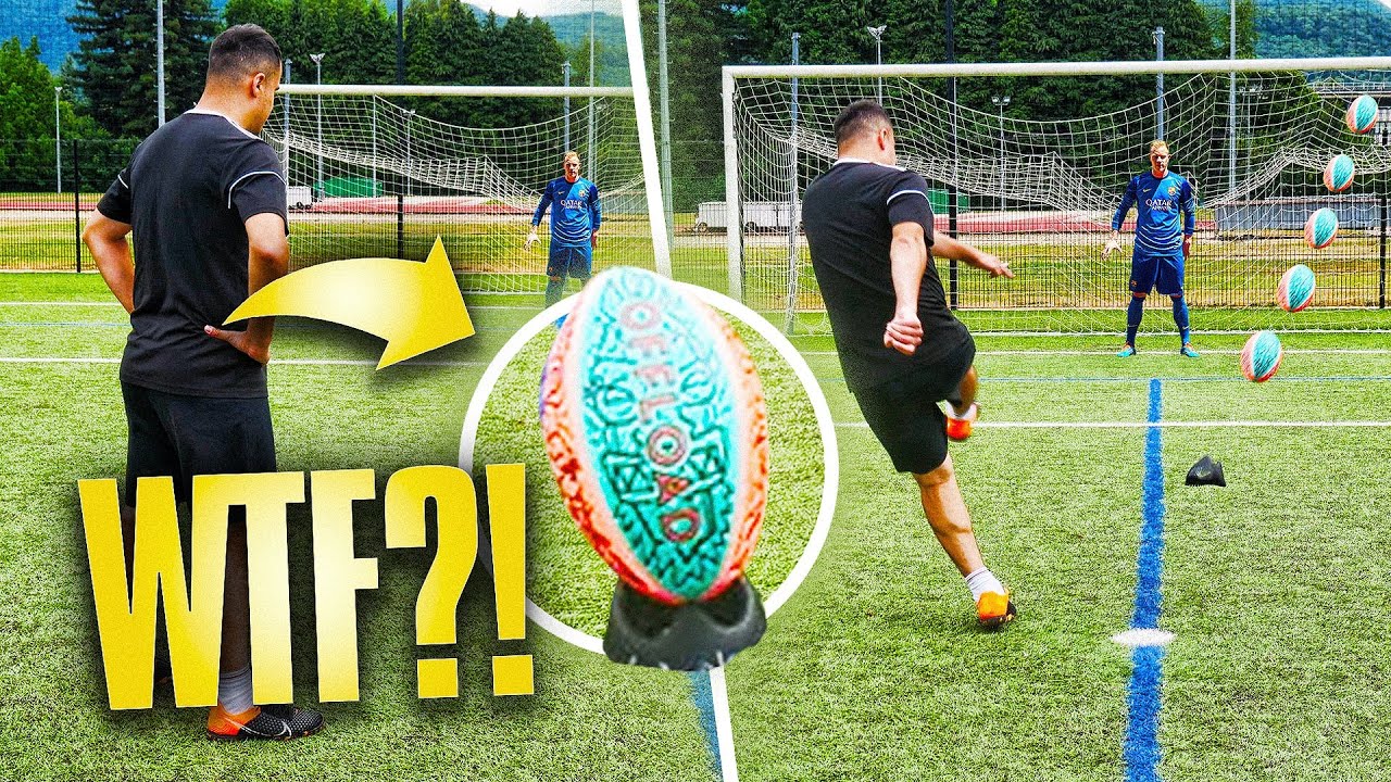 JOUER AU FOOT AVEC UN BALLON DE RUGBY !!! ( EFFET DE MALADE )