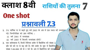 Class 8th maths l prashnawali 7.3 l NCERT l Hindi medium l Chapter 7 l Rashio ki tulna l Carb Aca