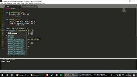Ecuaciones cuadráticas en python