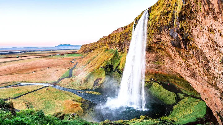 Powerful & Relaxing Seljalandsfoss Waterfall   Iceland  White Noise for Sleep and Study