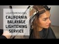 California balayage lightening service  lightdimensions  goldwell education plus
