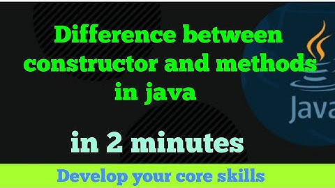 Difference between constructor and methods|Java tutorial for beginners|Learn java|java tutorial|java
