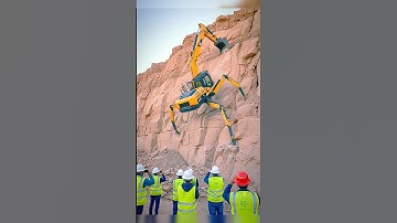 🚧 Spider Excavator Climbing Steep Rock Wall | #ai #aiart #aiadventures