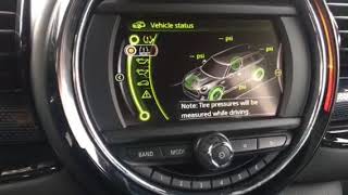 2017 Mini Cooper Clubman Tire Pressure Monitor Reset