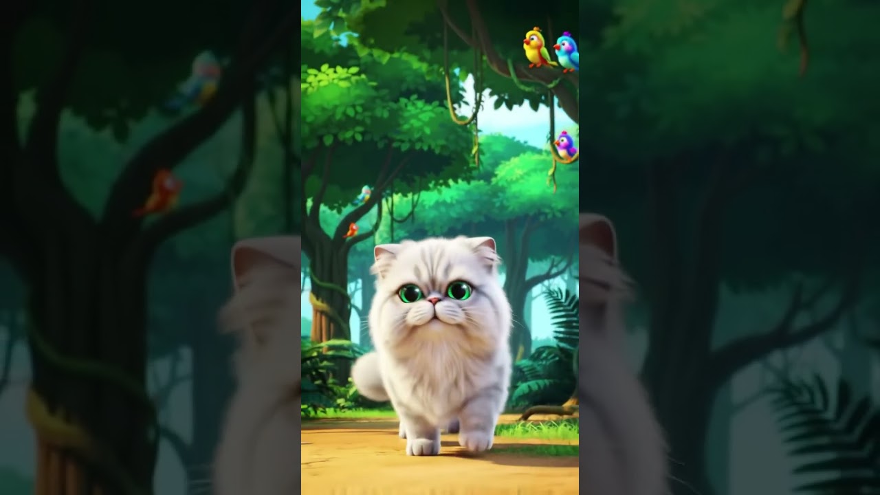 cute cat walking a jungle so cute 