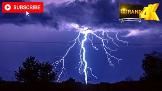 Relaxing Rain Sounds with Rolling Thunder and Spectacular Lightning | Brown Noise | Dark Screen screenshot 2