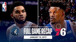 Full Game Recap Timberwolves Vs 76Ers Sixers Knock Down Franchise Record 21 Threes