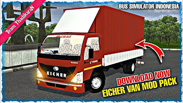 Eicher container van released for bus simulator indonesia || Eicher van pack 4 in 1 || download now