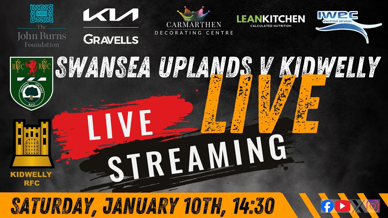 WRU Division 1 West - Swansea Uplands v Kidwelly - 10th January 2025 - 