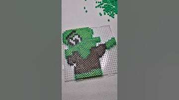 Squidward Dab Pixel Art | Sponge Bob | Bead Ideas #shorts