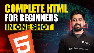 HTML Tutorial For Beginners In Hindi | HTML In One Shot By Hitesh Sir