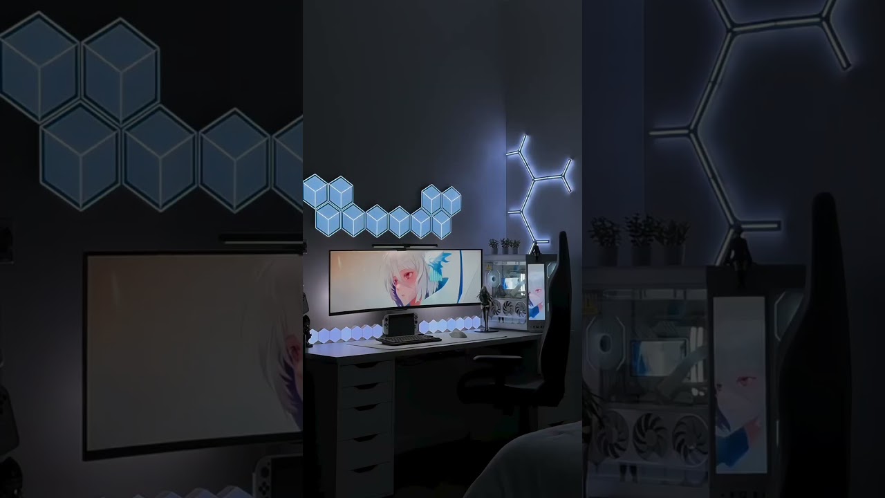 B&W Gaming Setup 🎮🖤 | Minimal Black & White Desk Aesthetic