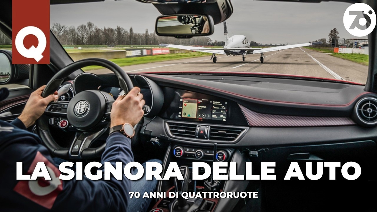 Abbiamo inseguito un aereo con un’Alfa Giulia (e c’è un motivo)