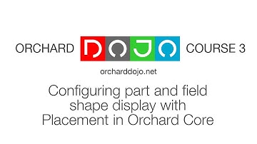 Configuring part and field shape display with Placement in Orchard Core - Dojo Course 3 (25)
