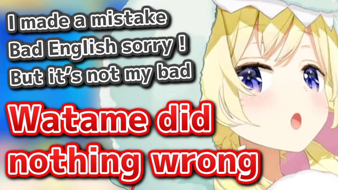 Watame Pulls Out the “Watame Did Nothing Wrong” in English【Hololive】