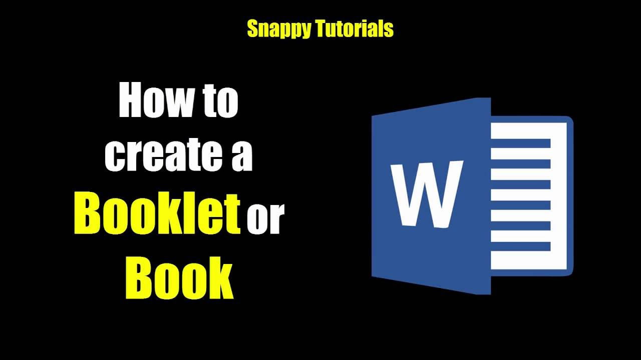 Create a Booklet or Book - Microsoft Word With Regard To Booklet Template Microsoft Word 2007