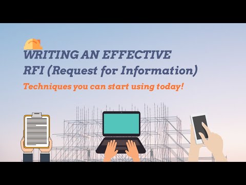 How to Write & Issue an Effective RFI | Lesson Series | Lesson 1