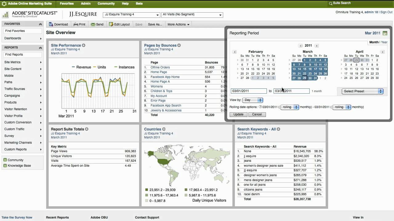 [어도비] SiteCatalyst UI 살펴보기 제 3회 - Explore the SiteCatalyst interface, Part 3
