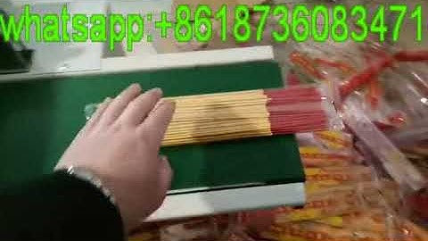 Video of automatic incense stick counting and packing machine