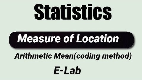 Arithmetic mean using coding method || Mean || Example