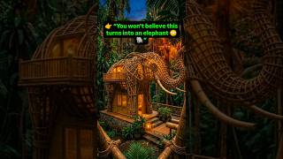 Unbelievable Elephant Bamboo House 🐘🔥 | AI Build Timelapse #shorts #elephant #bamboo #timelapse #ai