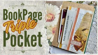 Easy Wraparound Triple Pocket from Book Pages