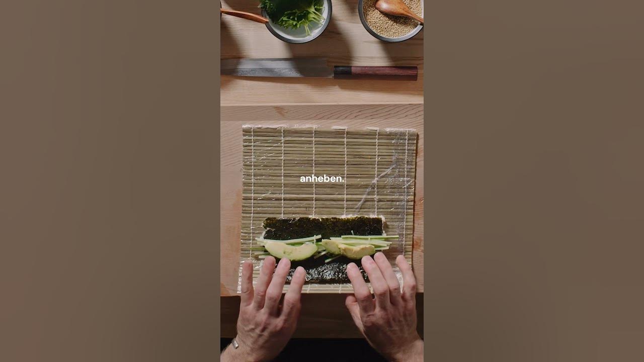 Wie rollt man eine insideoutSushiroll?🍱 onlinekurs 7hauben YouTube