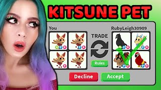 Sadece Ki̇tsune Pet Trade Bakin Neler Verdi̇ ? Roblox Adopt Me