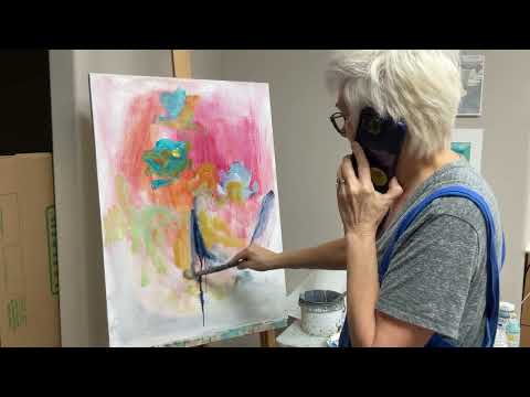 "How to Create a Quick and Easy Abstract Flower Painting: by Marie Manon"