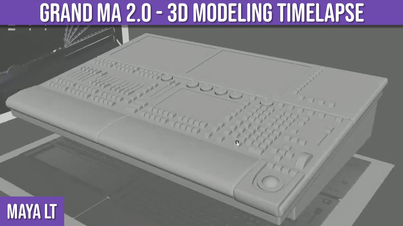Grand MA 2.0 Lighting Console - Maya LT Modeling Time Lapse