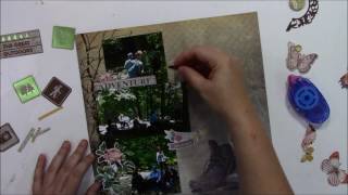 scrapbook page process - hiking