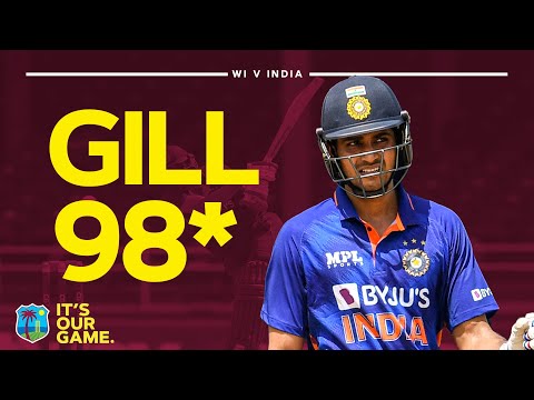 So Close! | Shubman Gill Hits 98 Not Out | West Indies v India | 3rd CG United ODI