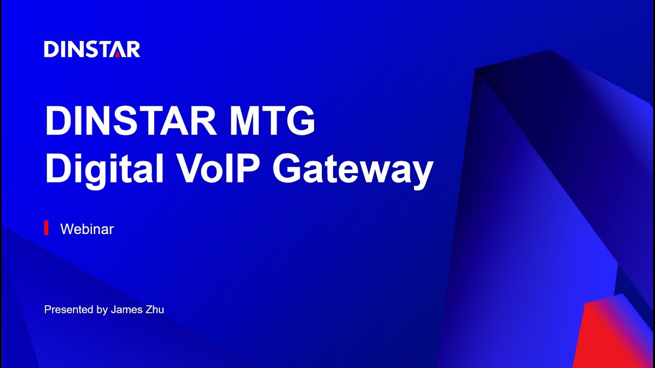 DINSTAR MTG Digital VoIP Gateway Webinar