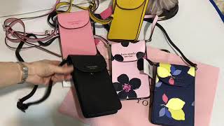 Comparative video of Coach Rachel phone crossbody and Kate Spade