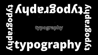 kinetic text typography , don't blink.