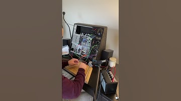 This is an idea I wanted to do for a second.  Lap harp into modular #modularsynth #harp #eurorack