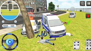 Roof Jumping Ambulance Simulator -  Rooftop Stunts Rescue Driver - Ambulance Game - Android Gameplay screenshot 2