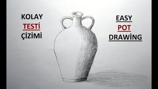 EASY POT DRAWING / HOW TO DRAW STEP BY STEP POT / Pencil Drawing OBJECT DRAWING  POT