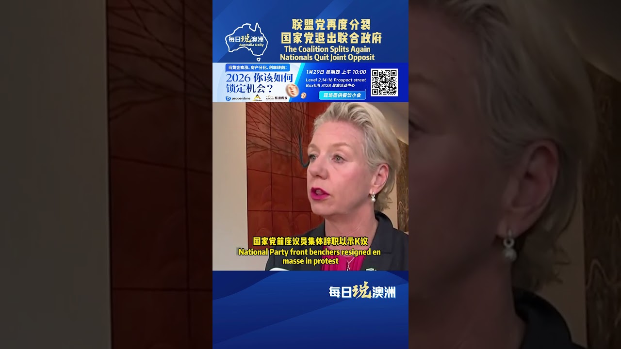 联盟党再度分裂 国家党退出联合政府 The Coalition Splits Again Nationals Quit Joint Opposit  #澳洲生活 #每日说澳洲 #澳洲华人 #华人社区